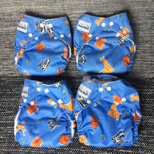 NWOT Fuzzibunz SMALL Cloth Diapers Lot of 4